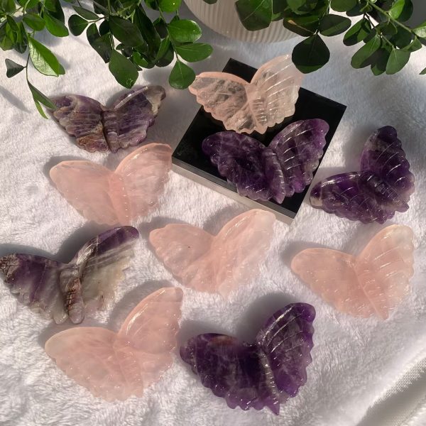 Crystal Butterfly Carving 95mm Free Shipping