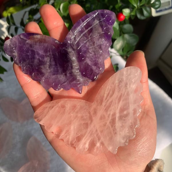 Crystal Butterfly Carving 95mm Free Shipping