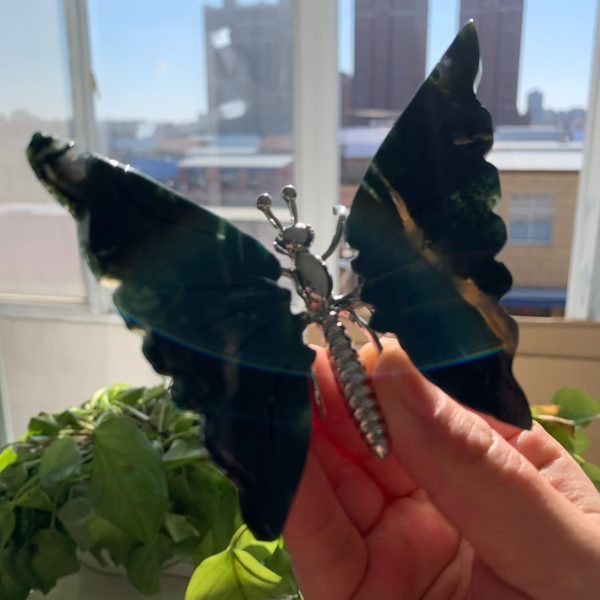 Crystal Butterfly With Metal Shelf Free Shipping
