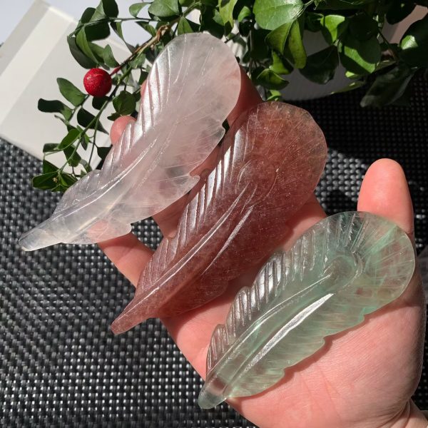 Crystal Feather Carving Free Shipping