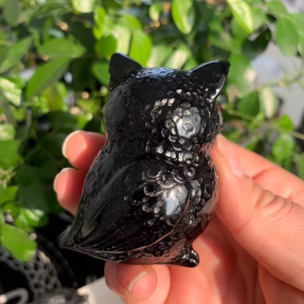 Crystal Owl Figure 60mm Animal Statue Free Shipping