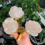 Crystal Rose With Metal Stem Valentine's Day Gift Free Shipping