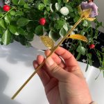 Crystal Rose With Metal Stem Valentine's Day Gift Free Shipping