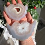 Druzy Agate Winged Heart On Stand Crystal Heart Wings Free Shipping