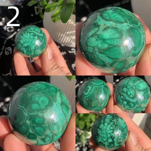 Small Malachite Sphere Ball Free Shipping
