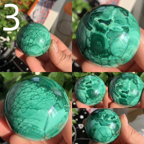 Small Malachite Sphere Ball Free Shipping