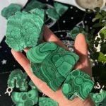 Polished Malachite Slab Crystal Slice Free Shipping
