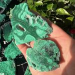 Polished Malachite Slab Crystal Slice Free Shipping