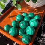 Small Malachite Sphere Ball Free Shipping