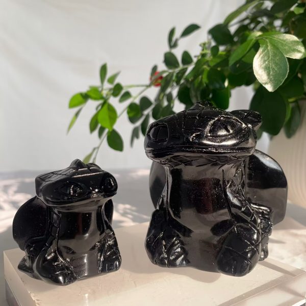 Obsidian Toothless Statue 70mm 50mm Toothless Crystal Wholesale Free Shipping