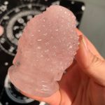 Rose Quartz Buddha Carving 75mm Free Shipping