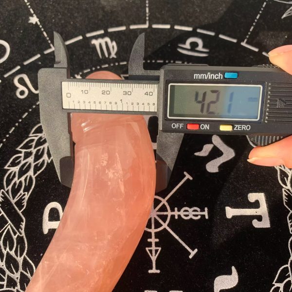 Rose Quartz Dildo Wave Yoni Wand 200mm Free Shipping