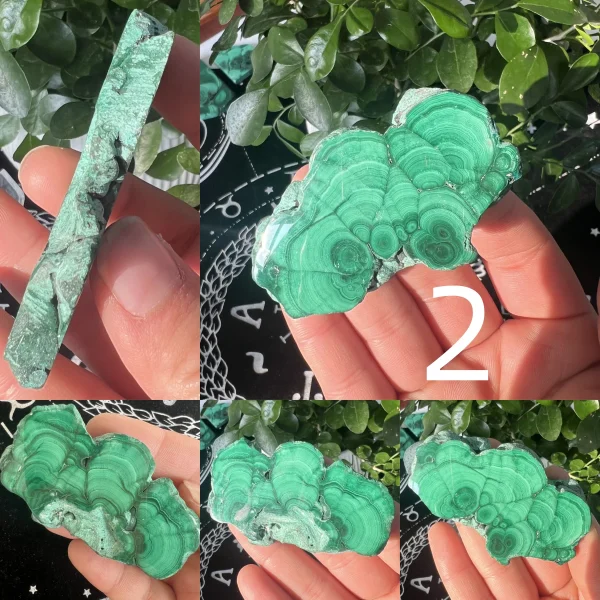 Polished Malachite Slab Crystal Slice Free Shipping