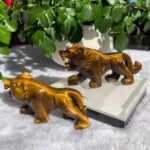 Tiger Eye Stone Tiger Carving Crystal Tiger for Home Decor Animal Wholesale