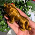 Tiger Eye Stone Tiger Carving Crystal Tiger for Home Decor Animal Wholesale