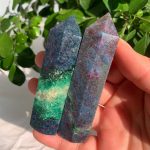 Ruby In Kyanite Point Tower UV Reactive Free Shipping