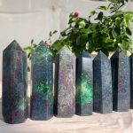 Ruby In Kyanite Point Tower UV Reactive Free Shipping