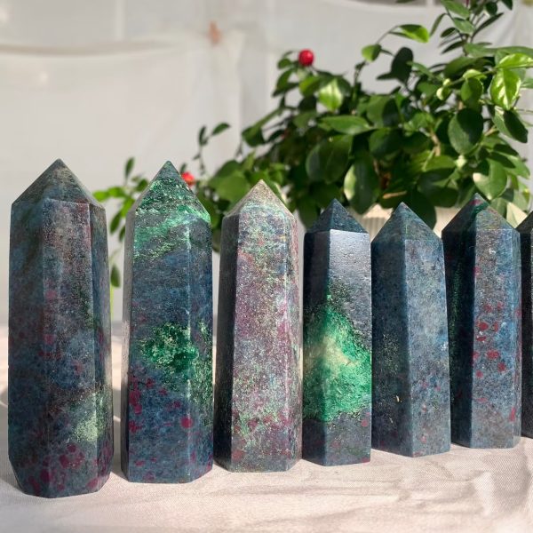 Ruby In Kyanite Point Tower UV Reactive Free Shipping
