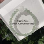 Crystal Bracelet With Rose 6mm Round Beads Free Shipping