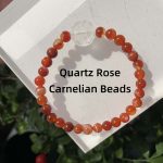 Crystal Bracelet With Rose 6mm Round Beads Free Shipping