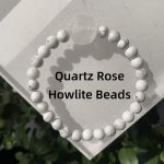 Crystal Bracelet With Rose 6mm Round Beads Free Shipping