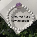 Crystal Bracelet With Rose 6mm Round Beads Free Shipping