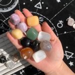 Crystal Cage Necklace Crystal Tumbled Stone Pendant Free Shipping