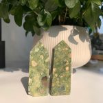 Green Rainforest Jasper Tower 4 Sides Point Free Shipping