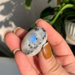 Rainbow Moonstone Tumbled Stone Free Shipping