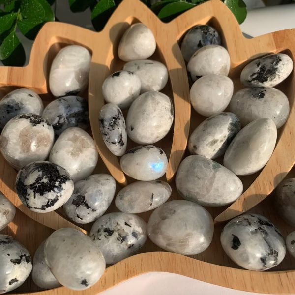 Rainbow Moonstone Tumbled Stone Free Shipping