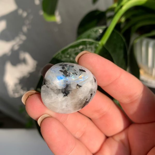 Rainbow Moonstone Tumbled Stone Free Shipping