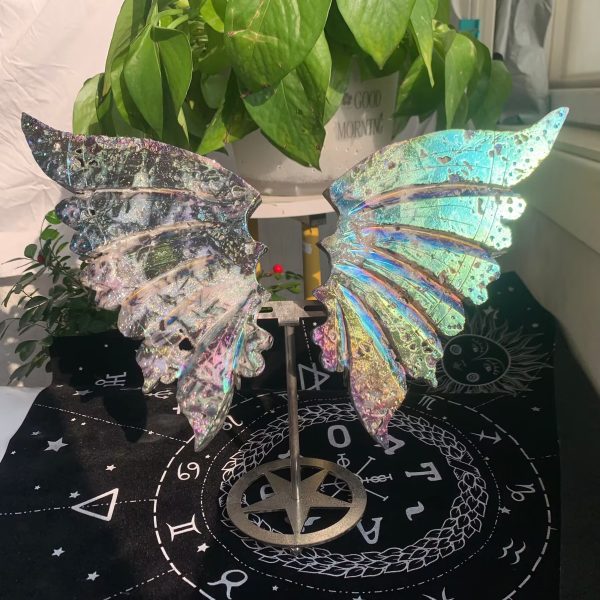 Aura Sphalerite Butterfly Wings On Stand Free Shipping
