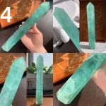 Light Green Fluorite Tower Big Crystal Point Free Shipping