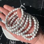 Howlite Bracelet Round Beads Free Shipping