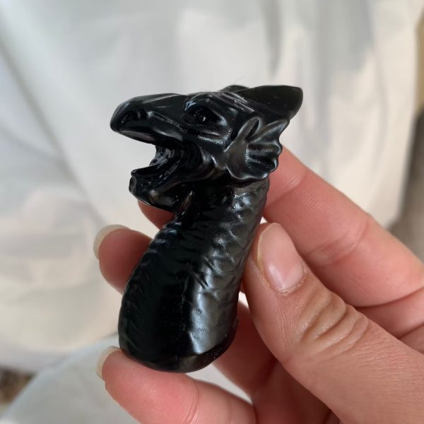 Obsidian Dragon 3 Parts Crystal Dragon Head Body Tail Free Shipping