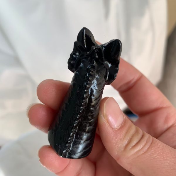 Obsidian Dragon 3 Parts Crystal Dragon Head Body Tail Free Shipping
