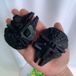 Obsidian Falcon Ship Carving 80mm Star Wars Free Shipping