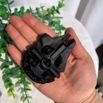 Obsidian Falcon Ship Carving 80mm Star Wars Free Shipping