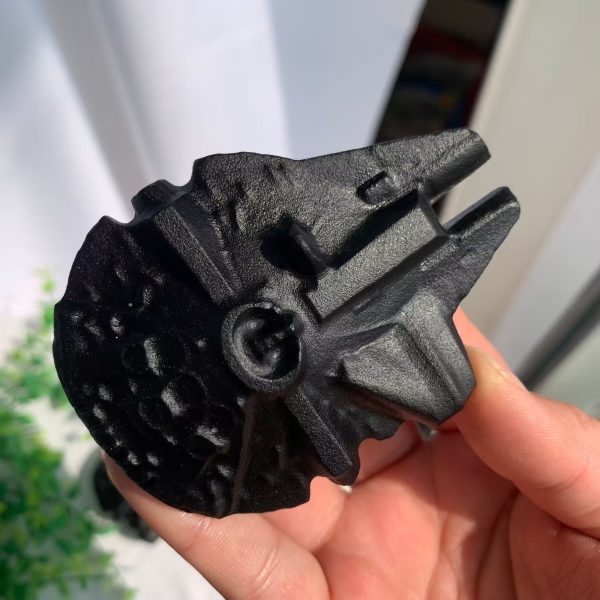 Obsidian Falcon Ship Carving 80mm Star Wars Free Shipping