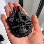 Obsidian Falcon Ship Carving 80mm Star Wars Free Shipping