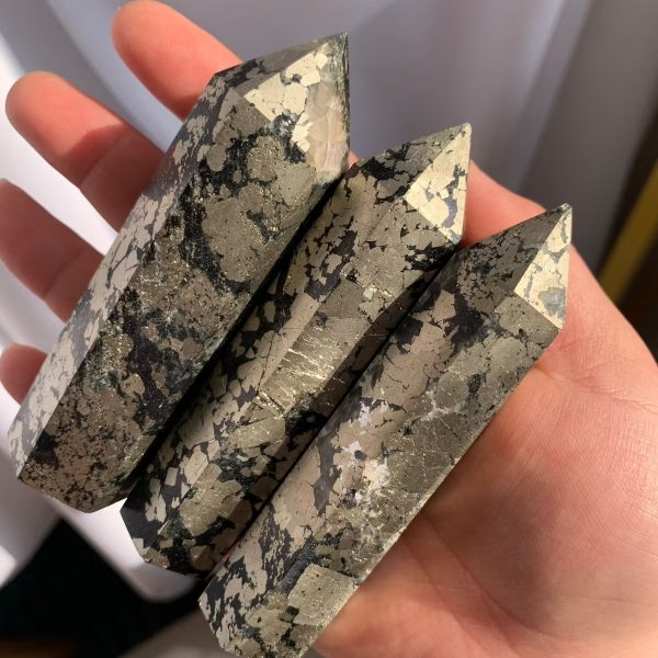 Pyrite Tower Crystal Point Free Shipping