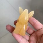 Orange Calcite Eevee Crystal Pokemon Carving 58mm Free Shipping