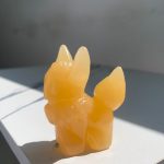 Orange Calcite Eevee Crystal Pokemon Carving 58mm Free Shipping