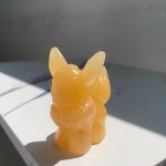 Orange Calcite Eevee Crystal Pokemon Carving 58mm Free Shipping