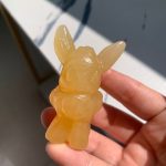 Orange Calcite Eevee Crystal Pokemon Carving 58mm Free Shipping