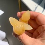 Orange Calcite Eevee Crystal Pokemon Carving 58mm Free Shipping