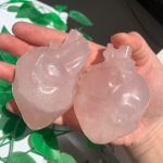 Rose Quartz Heart Organ Crystal Heart 80mm Free Shipping