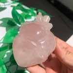 Rose Quartz Heart Organ Crystal Heart 80mm Free Shipping