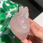 Rose Quartz Heart Organ Crystal Heart 80mm Free Shipping
