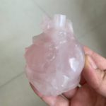 Rose Quartz Heart Organ Crystal Heart 80mm Free Shipping